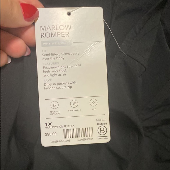 Athleta Marlow Romper // Black - Picture 13 of 15